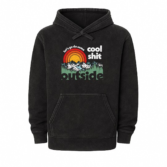 Let'S Do Shit Outside Nature Mineral Wash Hoodies