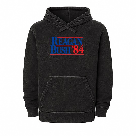 Reagan Bush '84 Republican Mineral Wash Hoodies
