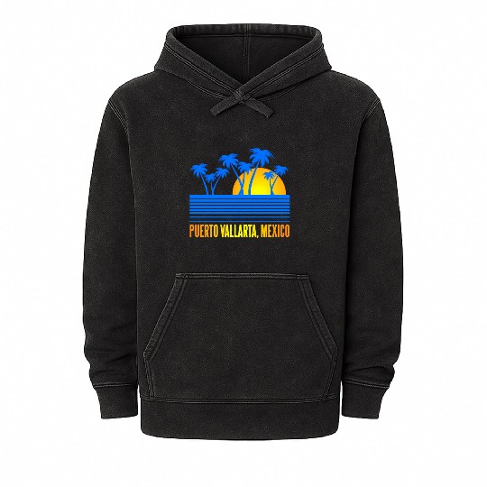 Puerto Vallarta Meco Vacation Mineral Wash Hoodies
