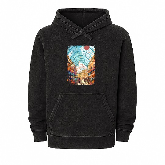London Skyline Mineral Wash Hoodies