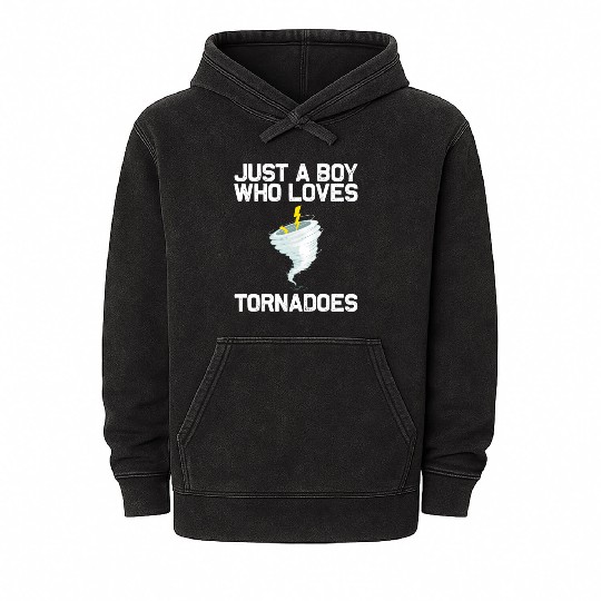 Tornado For Hurricane Weather Chaser Mineral Wash Hoodies
