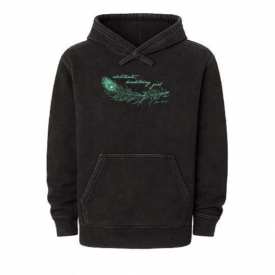 Jane Austen Pride Prejudice Book Page Mint Mineral Wash Hoodies