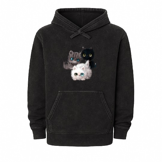 Kitten Kitten Cat Cat Owner Kitten Mineral Wash Hoodies