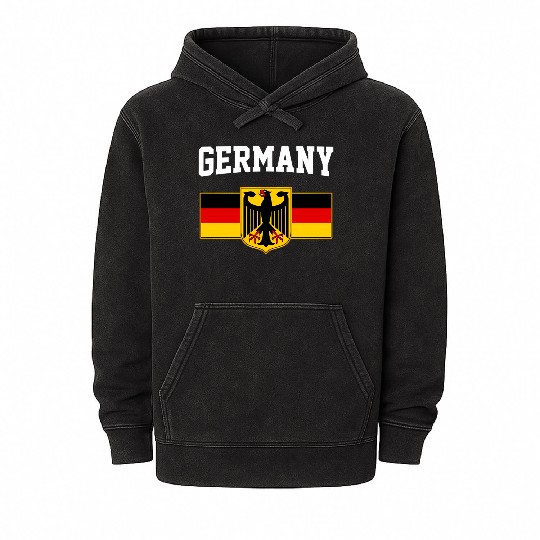 German Flag Germany Mineral Wash Hoodies