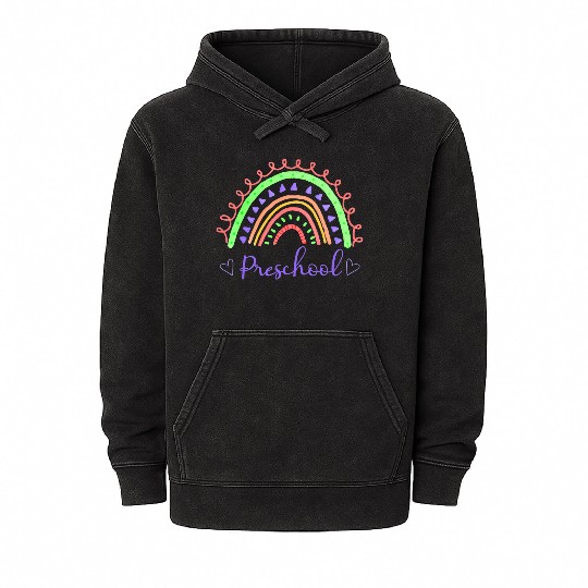 Preschool Teacher Back to School Mineral Wash Hoodies