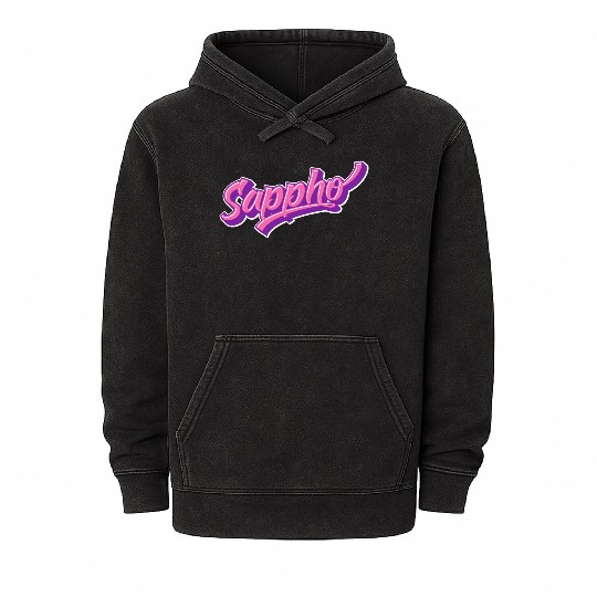 Sappho Greek Poet Symbol Of Lesbian Love Mineral Wash Hoodies