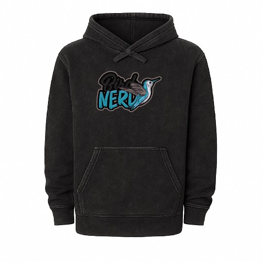 Bird Desig for Birdwatcher Bird Nerd Lover Bird Mineral Wash Hoodies