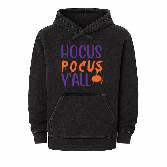 Hocus Pocus Y all Halloween Costumes For Women Mineral Wash Hoodies