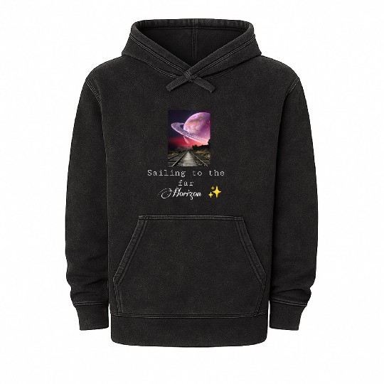 Sailing to the far Horizon  Mineral Wash Hoodies