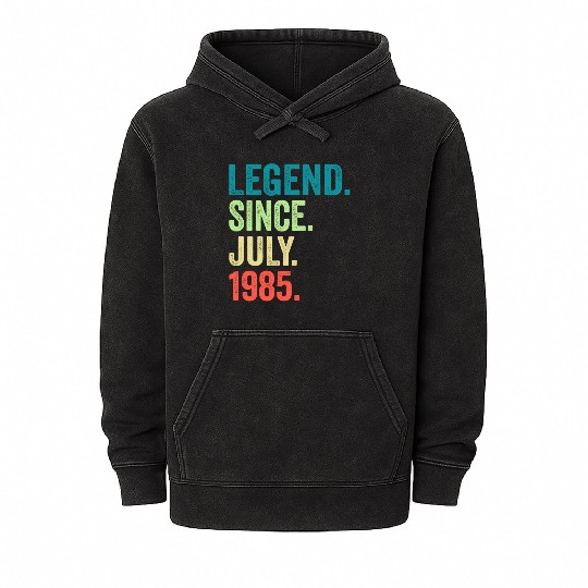 38 Legend Since July 1985 38Th Mineral Wash Hoodies