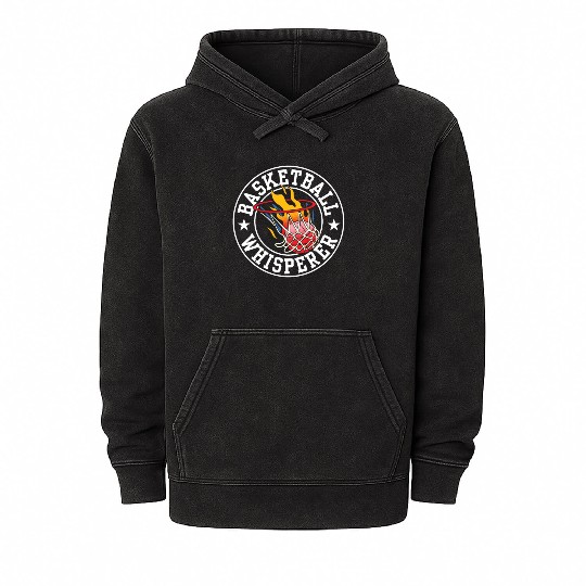 Basketball Whisperer Team Player Match Coach Mineral Wash Hoodies