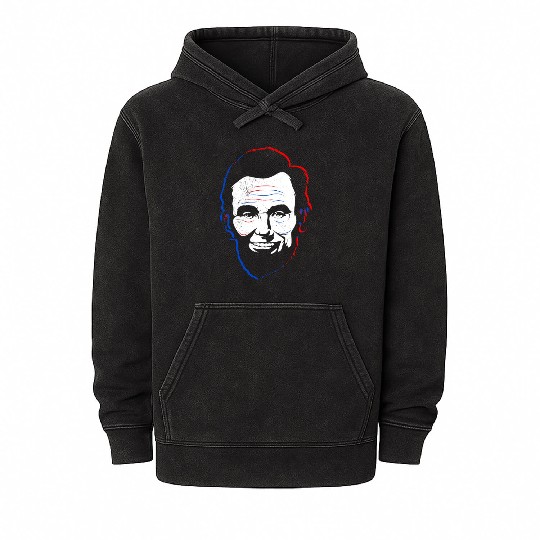 Merica Lincoln Independence Day USA Party Mineral Wash Hoodies