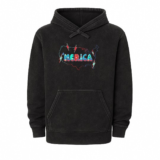 Merica Happy 4Th Of July Independence American Day Mineral Wash Hoodies