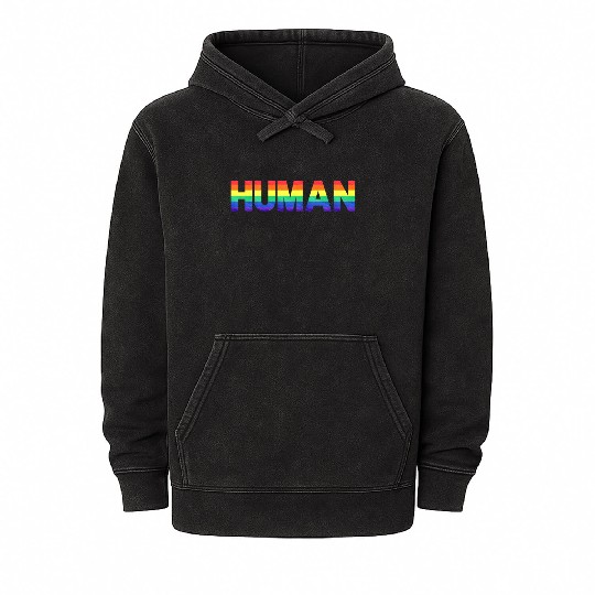 Pride March, Gay Pride LGBT Equality, Human LGBT Mineral Wash Hoodies