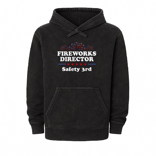 Firewor Director Safety 3Rd America Usa 4Th Of Mineral Wash Hoodies