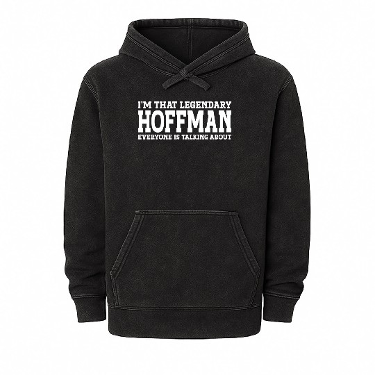Hoff Surname Team Family Last Name Hoff Mineral Wash Hoodies