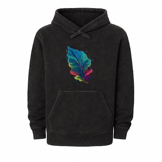 Colorful Leaf Autumn Fall Leaves Foliage Plant Mineral Wash Hoodies