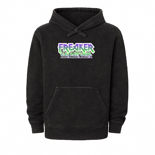 Freaker. Metal Design. Mineral Wash Hoodies