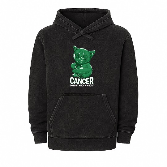 Cancer Doesn't Knock Liver Cancer Mineral Wash Hoodies
