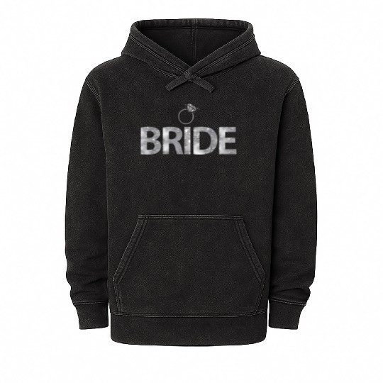 Bride For Grainy Grey Mineral Wash Hoodies