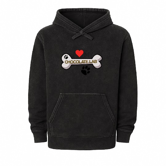 Chocolate Labrador - I Love My Chocolate Lab Mineral Wash Hoodies