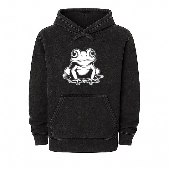 Frog Amphibian Toad Mineral Wash Hoodies