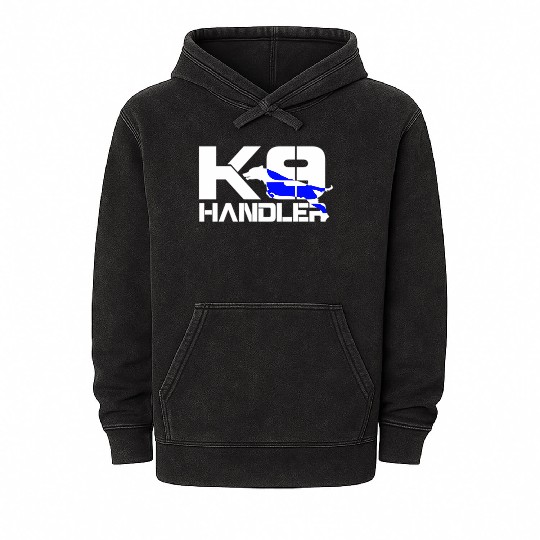 K-9 Handler Police Sheriff Cops Law Enforcement Mineral Wash Hoodies