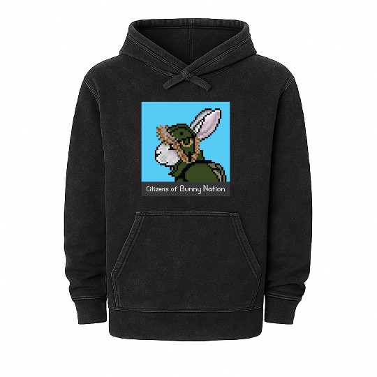 Citizens of Bunny Nation NFT #84 Artwork Mineral Wash Hoodies