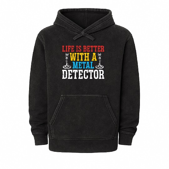 Metal Dectorist Dirt Fishing Treasure Hing Coin Co Mineral Wash Hoodies