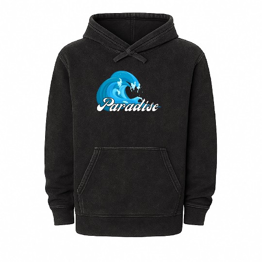 Paradise green Mineral Wash Hoodies