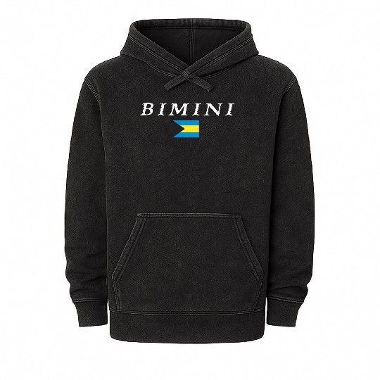 Bimini National Flag Of The Bahamas Mineral Wash Hoodies