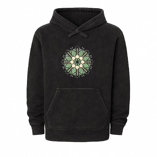 Banjo Mandala Bluegrass Mindfulness & Nature Mineral Wash Hoodies