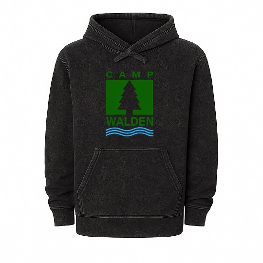 Camp Walden Pocket Summer Camp Mineral Wash Hoodies
