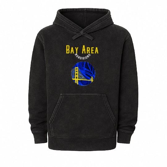 San Francisco Bay Area Bridge Polynesian Warrior T Mineral Wash Hoodies