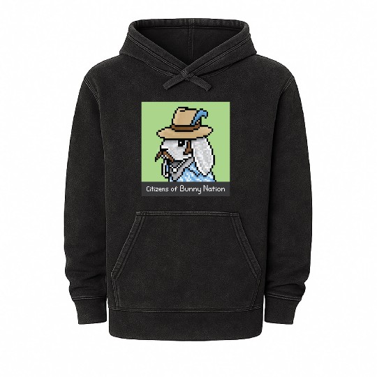 Citizens of Bunny Nation NFT #37 Artwork Mineral Wash Hoodies