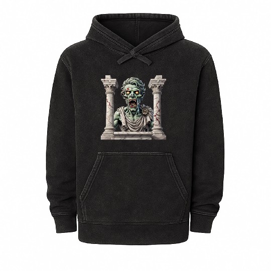 Lord zombie. Marble zombie artistic Mineral Wash Hoodies