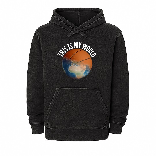 Basketball Is My World Mineral Wash Hoodies