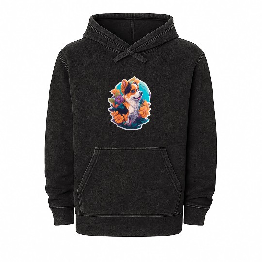 dog lover - Happiness is a warm puppy Mineral Wash Hoodies