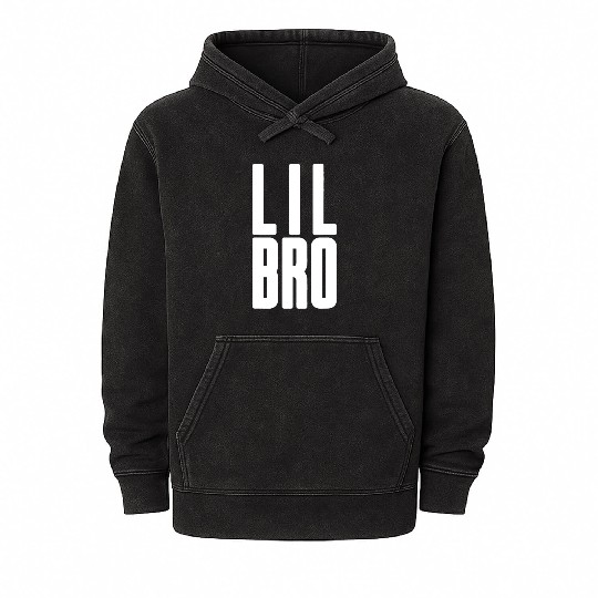 Lil Bro - Siblings Men Kids Adult Fraternity Littl Mineral Wash Hoodies