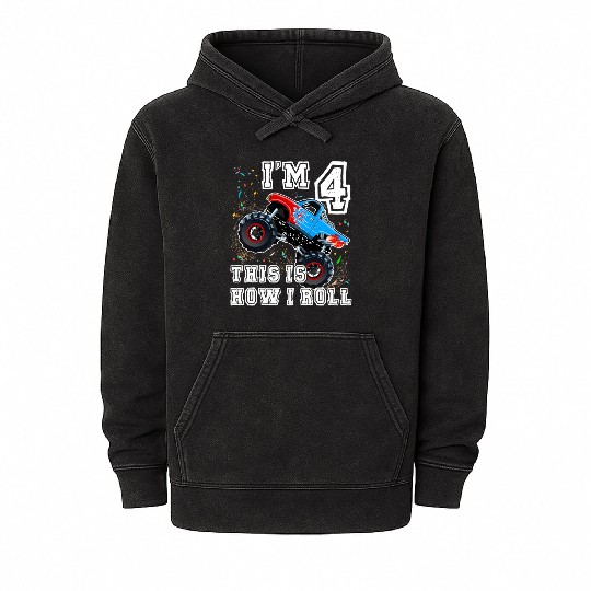 Monster Trucks 4Th Party 4 Mineral Wash Hoodies
