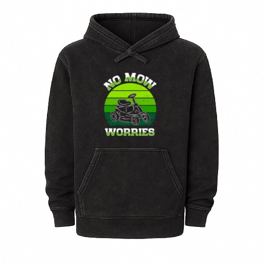 Lawn Mowing Lawn Mower Gardener Gardening Mineral Wash Hoodies