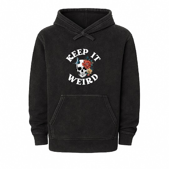 Keep It Weird Morbid Mineral Wash Hoodies