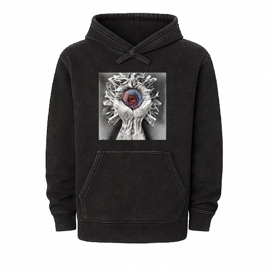 Psychedelic imagination Who am I, where am I? Mineral Wash Hoodies