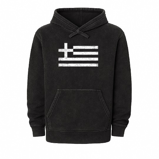 Greece Flag - Flag Of Greece For Greek People Mineral Wash Hoodies