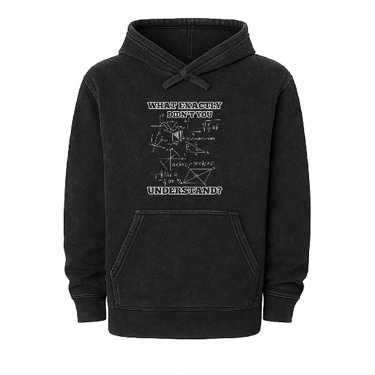 Math Science Physics Mineral Wash Hoodies