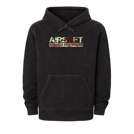 Spread The Welts Airsoft Bb Gun Rifle Mineral Wash Hoodies