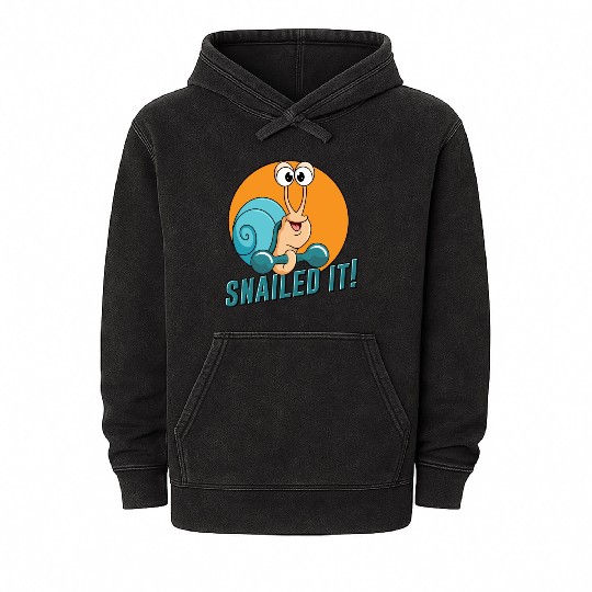 Snail Slow and Steady Wins the Race | Snailed It Mineral Wash Hoodies