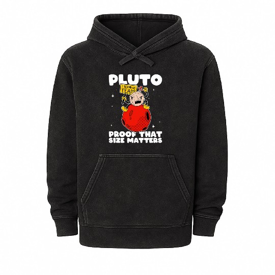 Amateur Astronomy Pluto Proof That Size Matters So Mineral Wash Hoodies