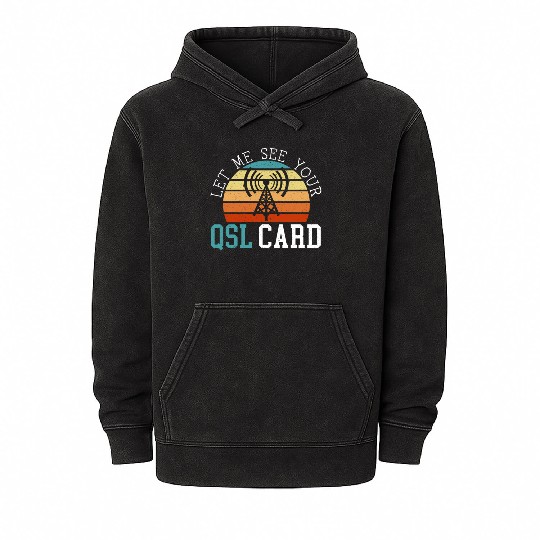 Ham Radio Operator Morse Code Radioactivity Mineral Wash Hoodies
