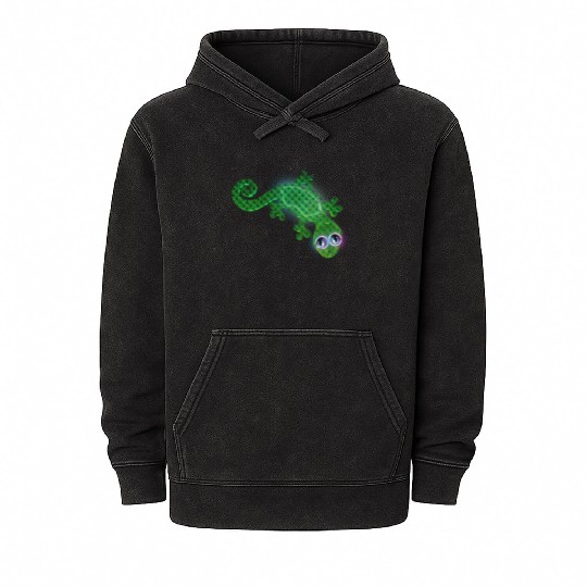 Green lizard Mineral Wash Hoodies